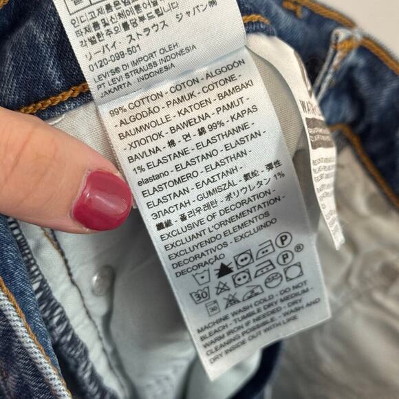 Levi's Wedgie Icon Fit High-Rise Skinny Denim Jeans Charleston Stroll Blue 25 - Picture 11 of 12